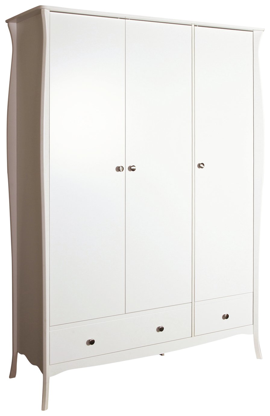 Amelie 3 Door 2 Drawer Wardrobe - White