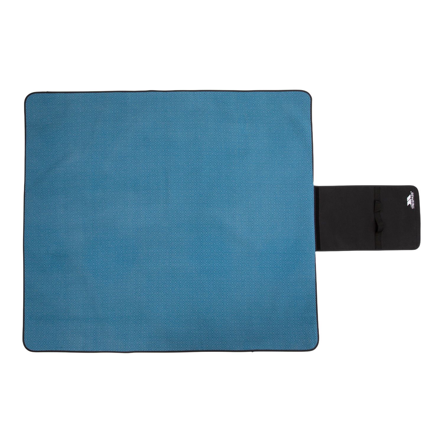 Trespass Throw Waterproof Checked Foldable Blanket in Mid Blue