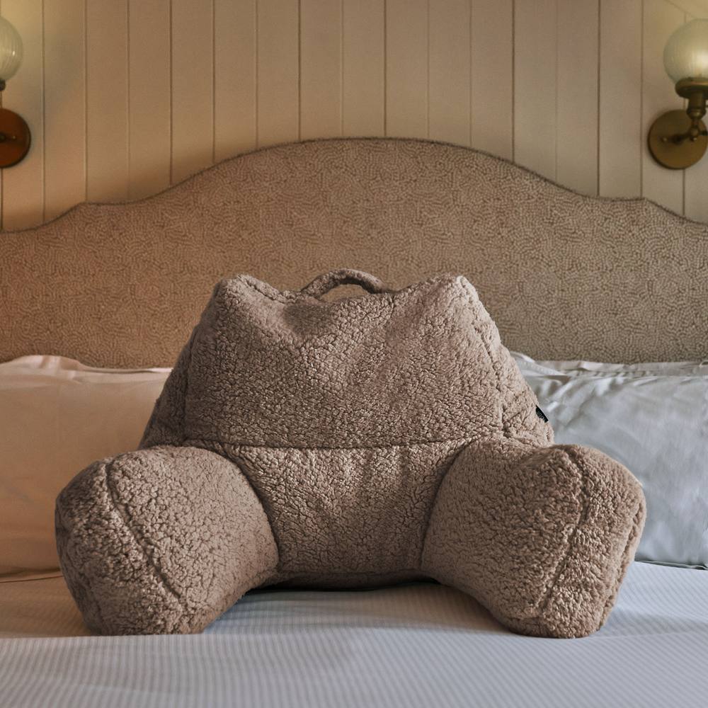 icon Soft Teddy Bear Cuddle Cushion Reading Support Pillow in Brown