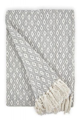 New Edge Blinds Stockholm Collection Cotton Throw in Grey