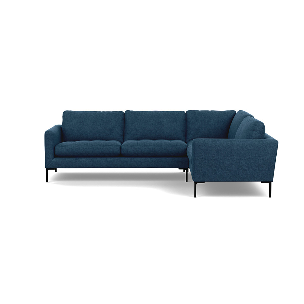Heal's Eton Right Hand Facing Corner Sofa Texture Ink Black Feet