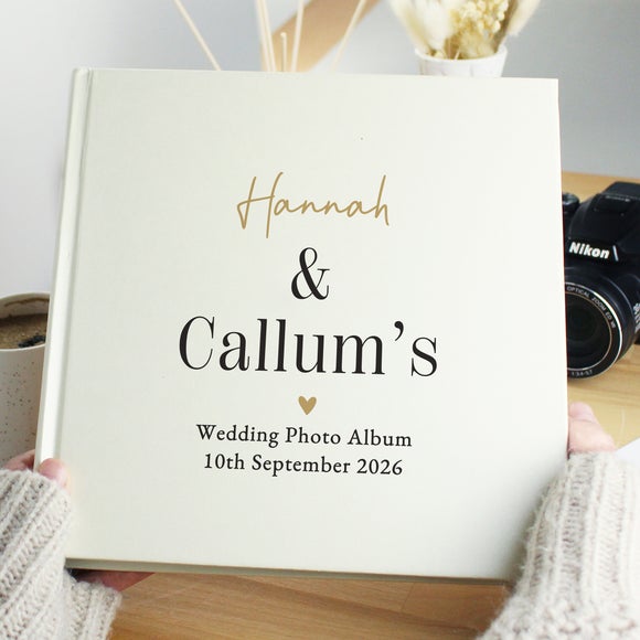 Personalised Free Text Square Wedding Photo Album 2