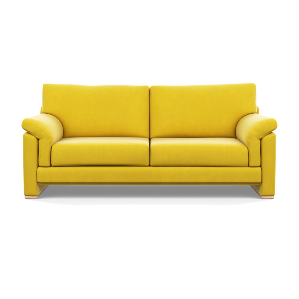 Heal's Paris 3 Seater Sofa Varese Velvet Alchemilla Natural Feet