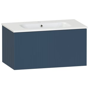 Duarti by Calypso Burford Navy Blue Vanity with Elsdon Basin - 800mm