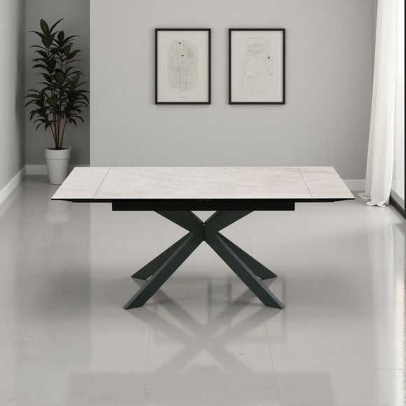 Indus Valley Athena Ceramic Extending Dining Table
