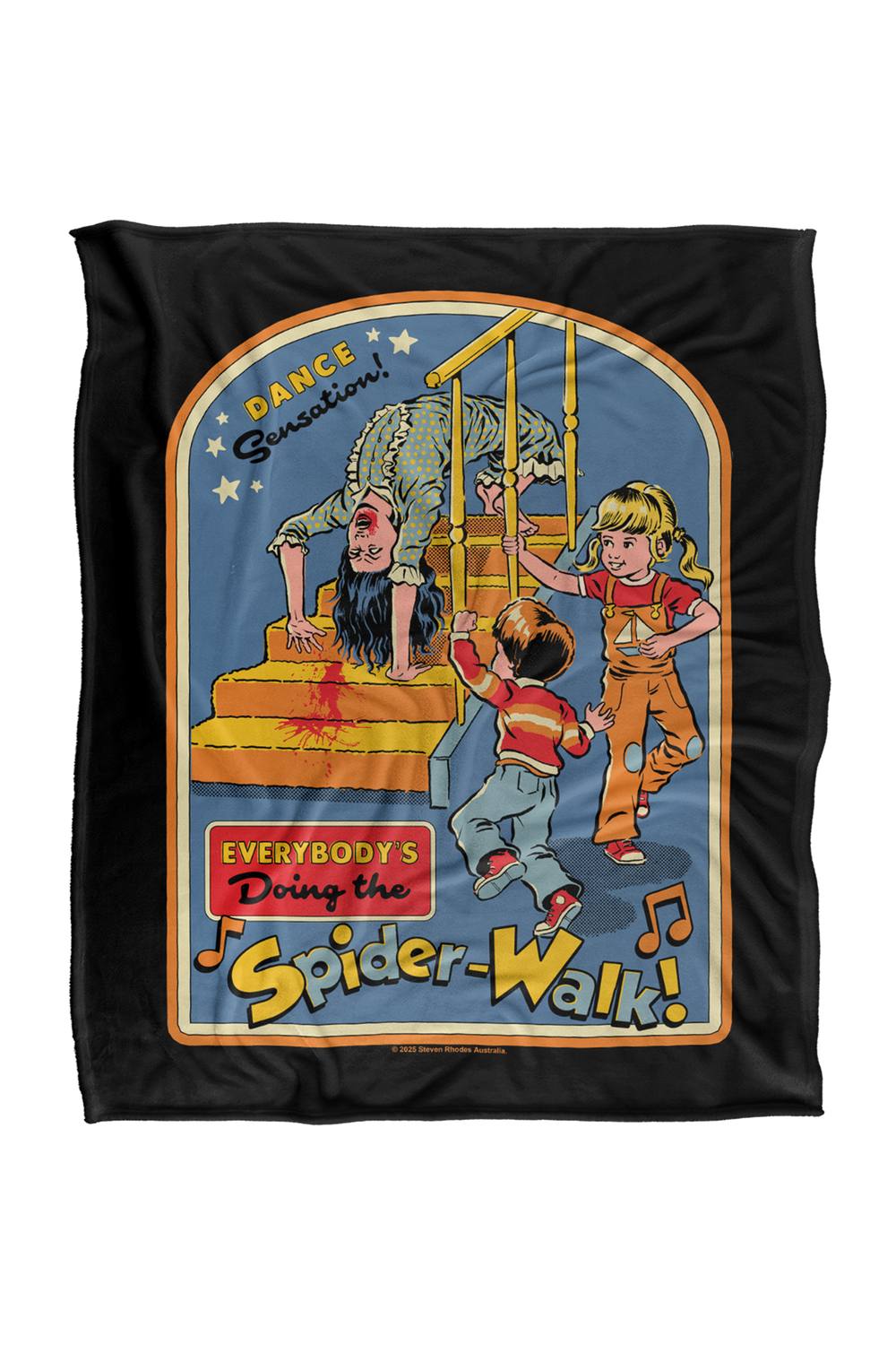 Steven Rhodes Everyones Doing The Spiderwalk Super Soft Throw Blanket