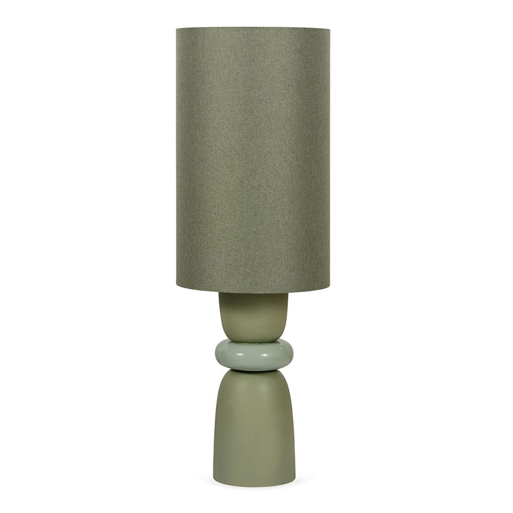 Heal's Sutherland Ceramic Table Lamp Green Large 2