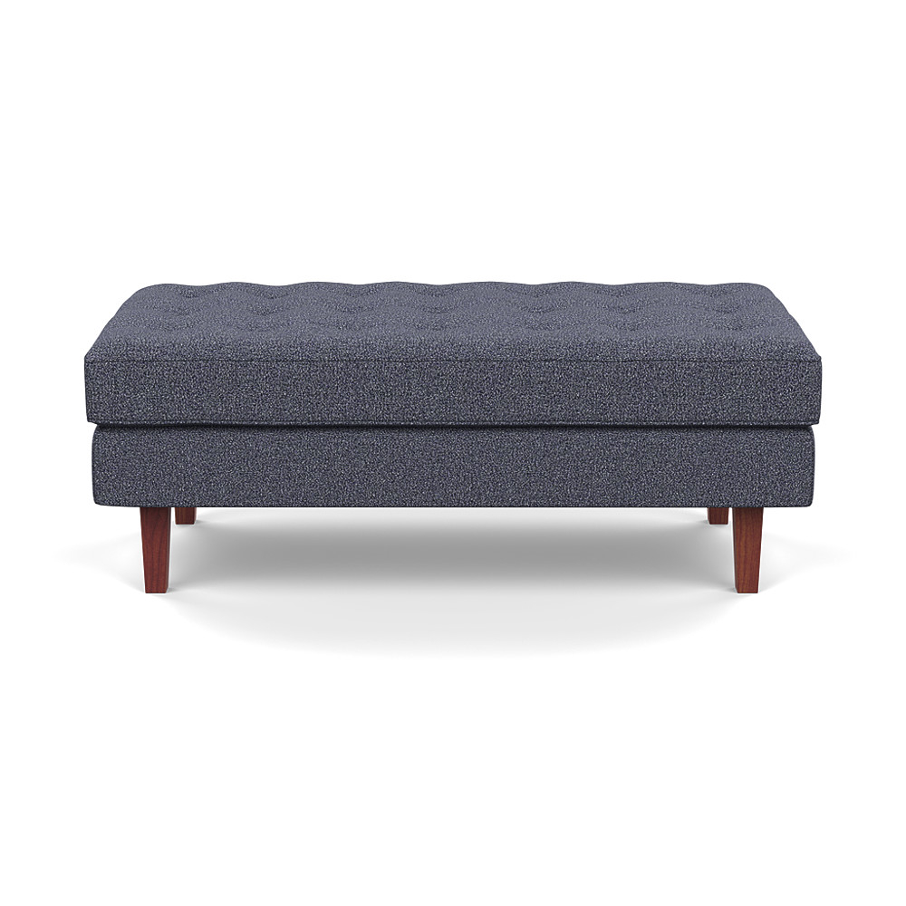 Heal's Hepburn Ottoman Loop Boucle Navy Walnut
