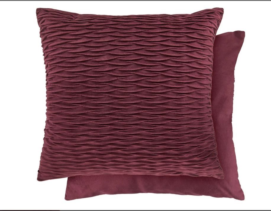 New Edge Blinds Millie Collection Soft Velvet Cushion Cover in Red