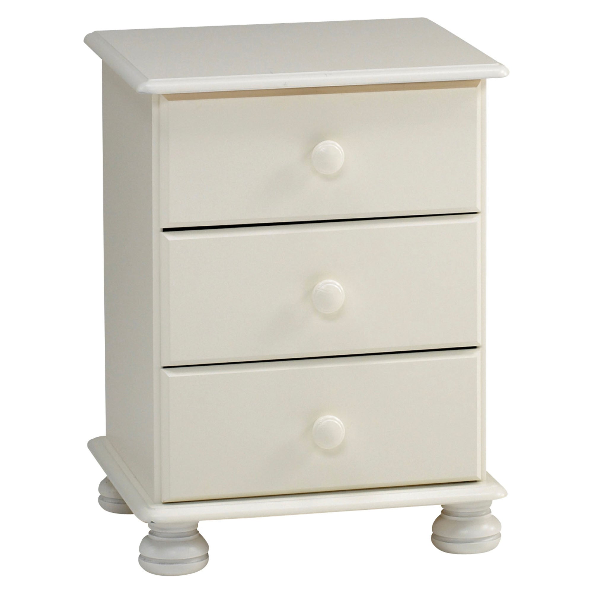 Colburn Off White Bedside Table White