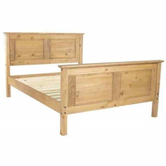 Corina King Size High Bed In Antique Wax Finish