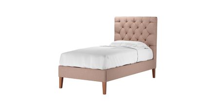 Rosalie 130cm Single Bed in Blush Pure Belgian Linen - sofa.com