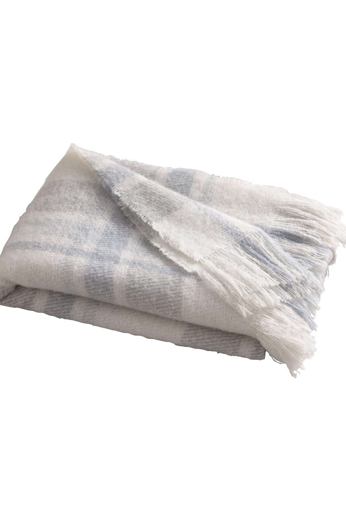 Appletree 'Verbier' Faux Mohair Bedspread in Blue 2