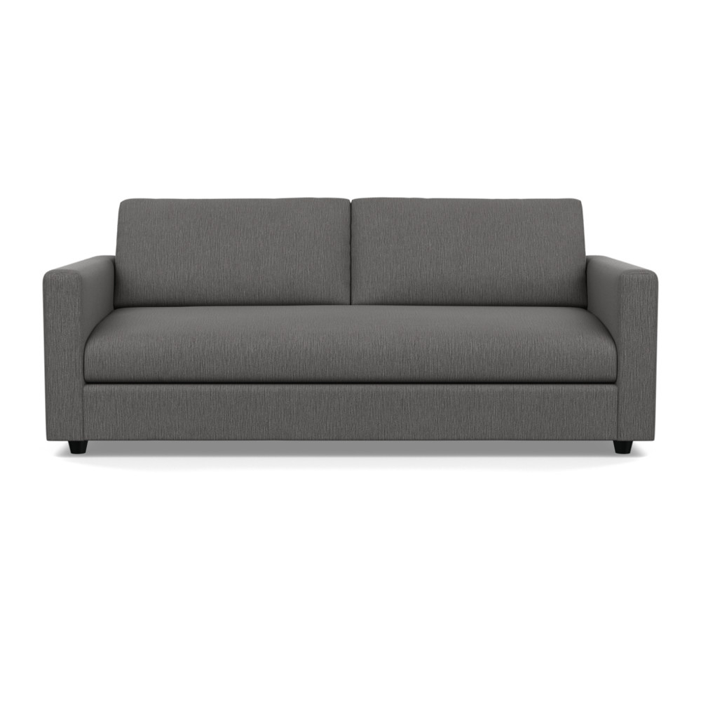 Heal's Nimbus II 4 Seater Sofa Smart Linen Mix Grey Black Feet