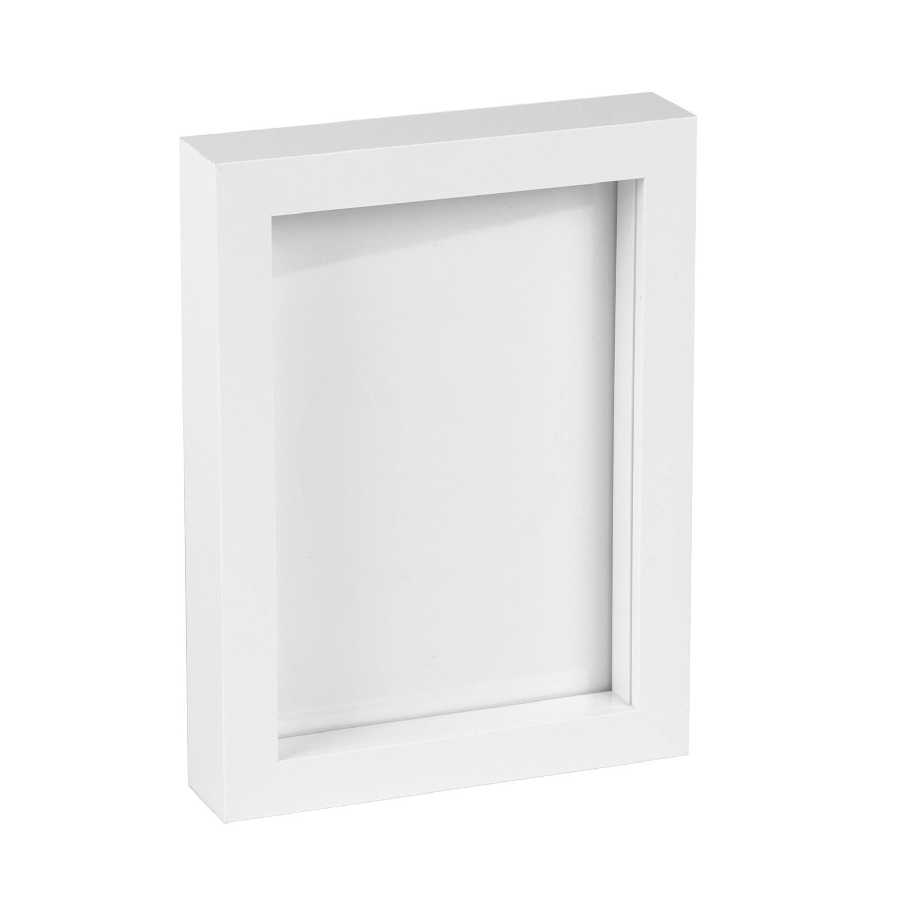 Nicola Spring 3D Box Photo Frame - 5" x 7" - White