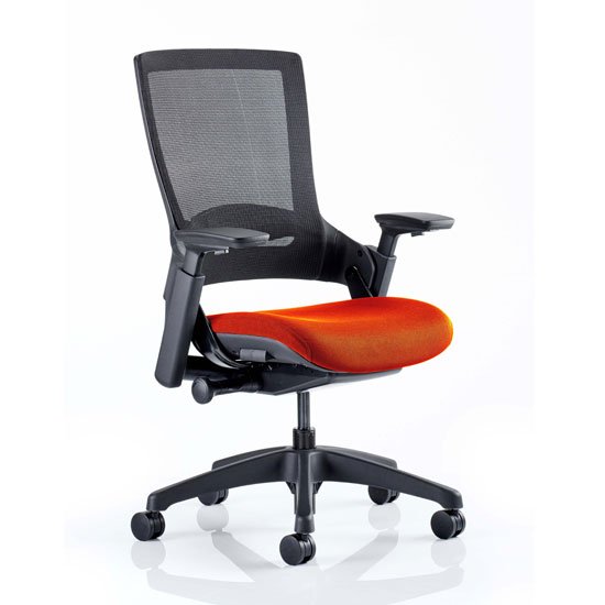 Molet Black Back Office Chair With Tabasco Red Seat