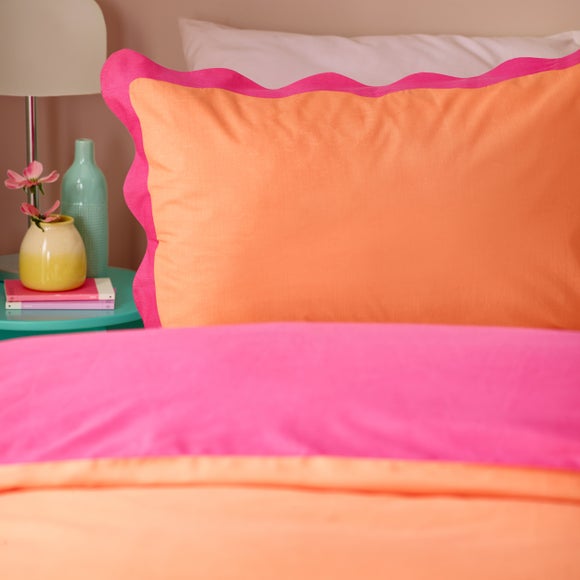 furn. Wigglescallop Polycotton Duvet Cover & Pillowcase Set 2