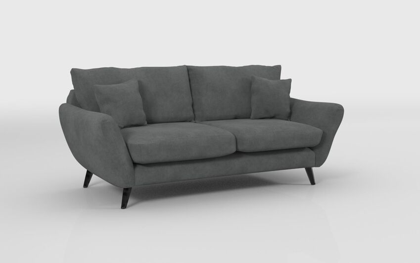 Grey Fabric Edale 3 Seater Sofa