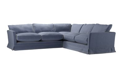 Otto Asym. Crn: LHF 2.5 Seat w RHF 2 Seat in Sapphire Smart Velvet - sofa.com