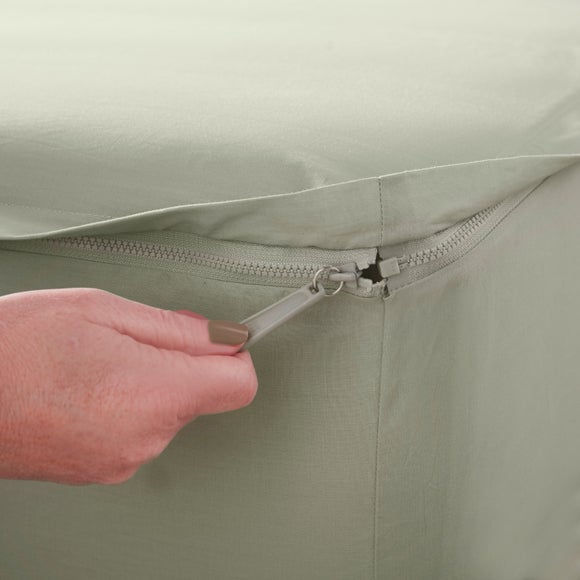 Pure Cotton Easy Zip Fitted Sheet