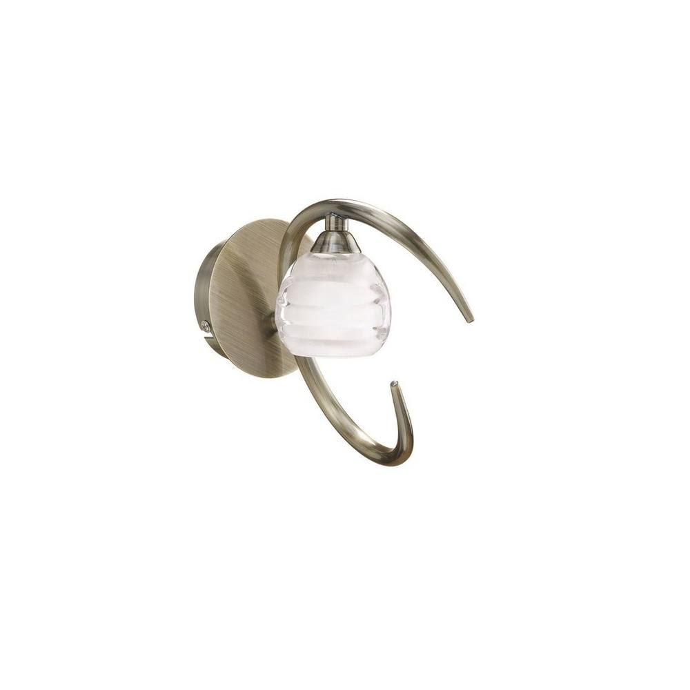 Netlighting Loop Wall Lamp Switched 1 Light G9 Antique Brass in Bronze