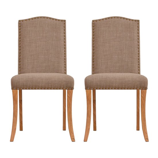 Evesham Beige Finish Dining Chair In Pair