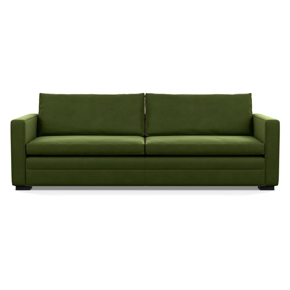 Heal's Palermo 5 Seater Sofa Nobilis Velvet Leaf Black Feet