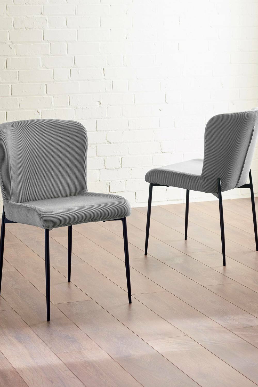 Julian Bowen Leonie Upholstered Dining Chair (Set of 2) in Grey
