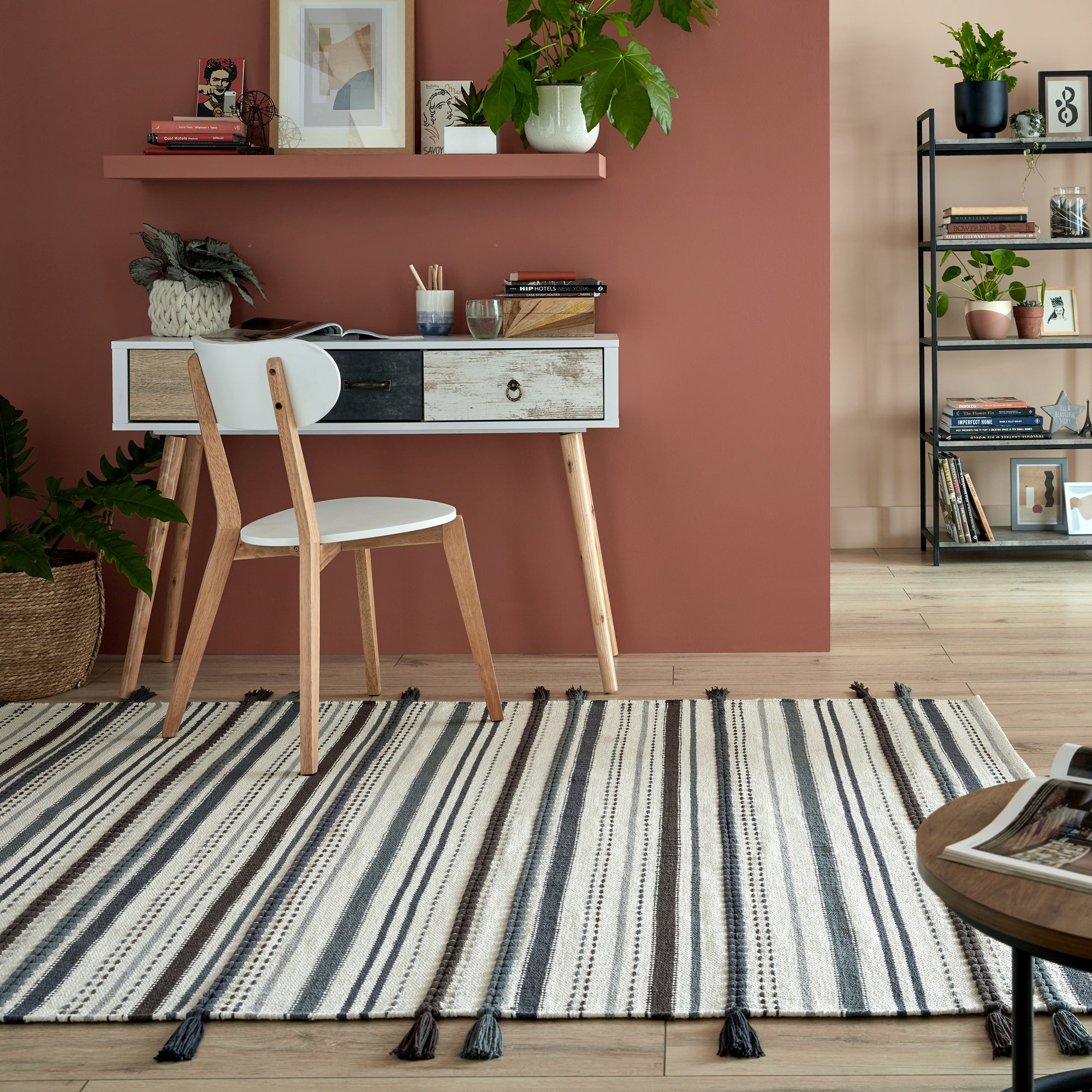Rowan Stripe Rug Cream