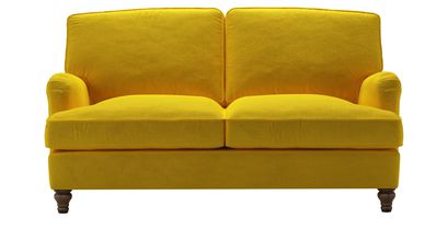 Bluebell 2 Seat Sofa Bed in Canary Cotton Matt Velvet - sofa.com