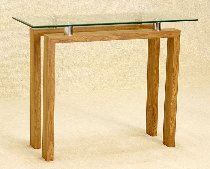 Adina Clear Glass Console Table