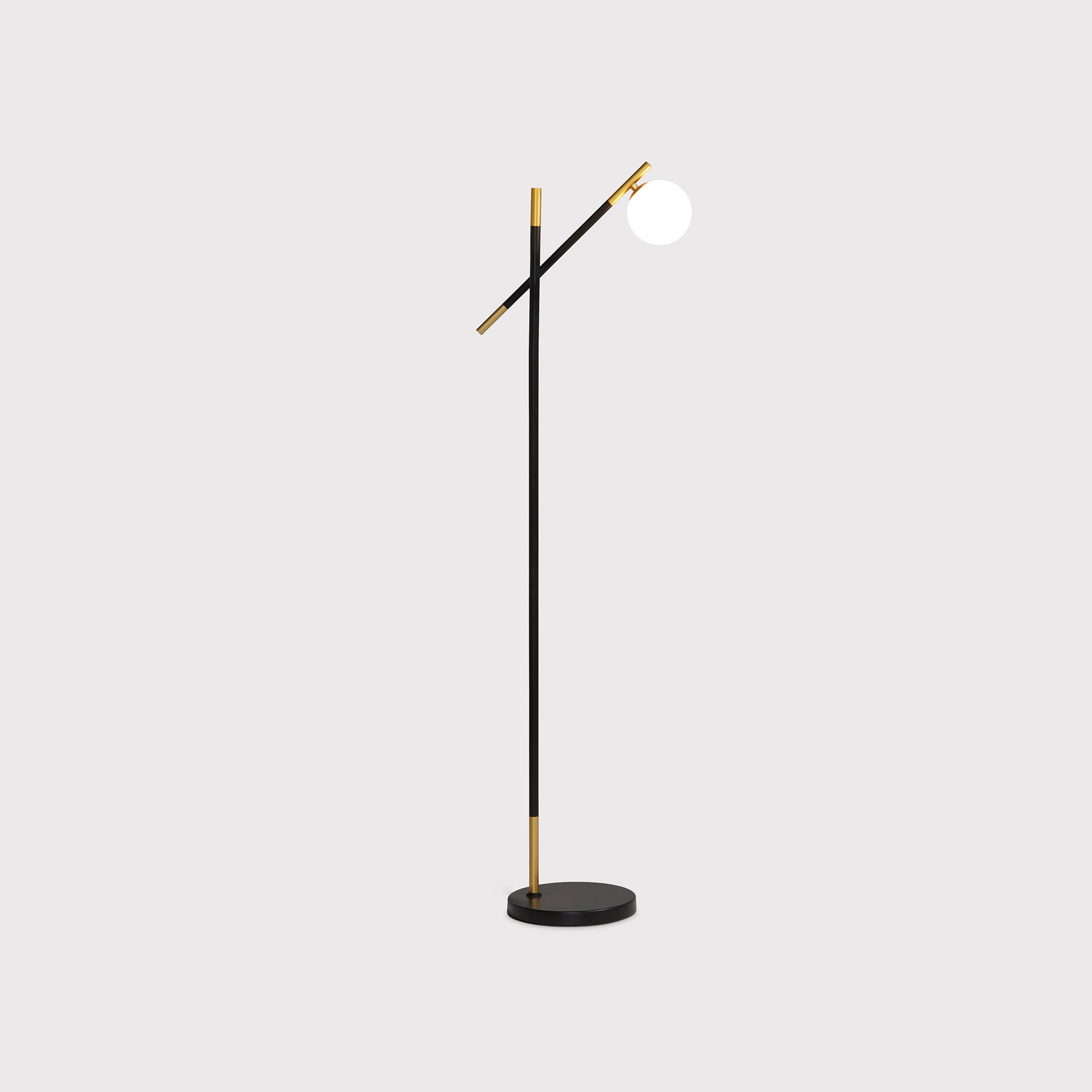 Black & Gold Orb Floor Lamp Metal | Barker & Stonehouse