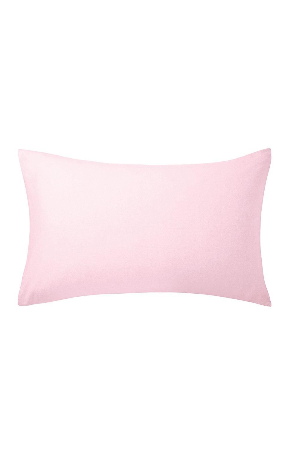Helena Springfield 'Hs Brushed Cotton' Standard Pillowcase Pair in Baby Pink