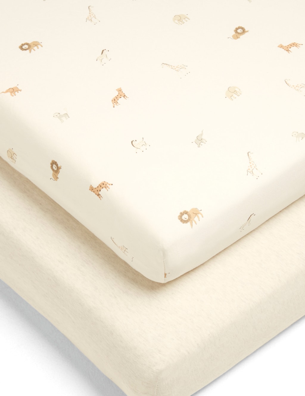 Mamas & Papas 2 Pack Born to be Wild Cotbed Fitted Sheets Multi