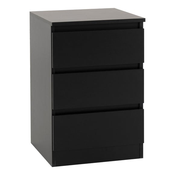 Walker 3 Drawer Bedside Table