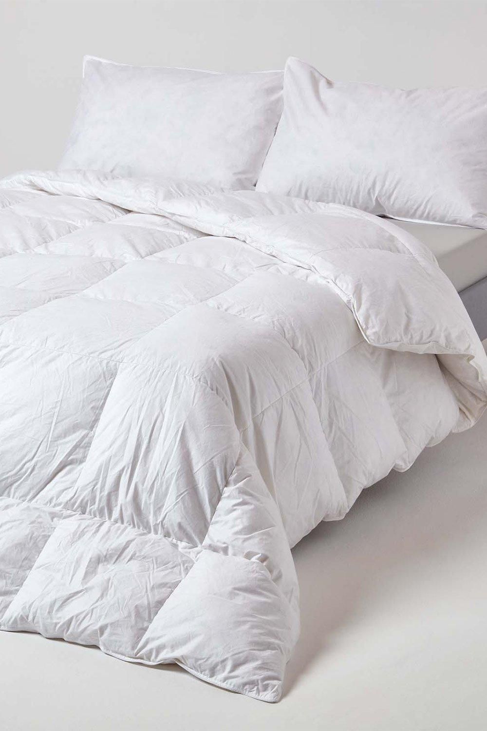 Homescapes Duck Feather & Down 13.5 Tog Winter Duvet in White