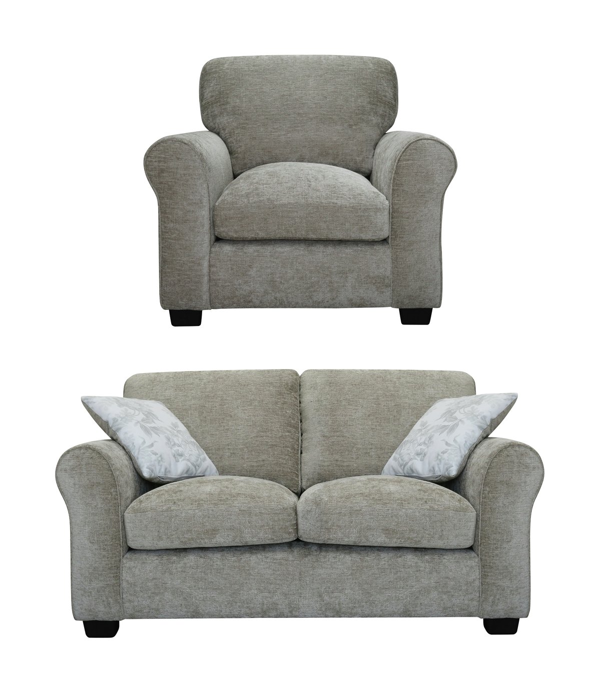 Argos Home Tammy Fabric Chair and 2 Seater Sofa - Mink