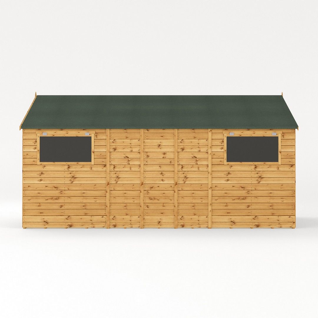 Mercia 16 x 10 Feet Premium Shiplap Apex Workshop - L487 x W322.7 x H252.4 cm in Brown 4