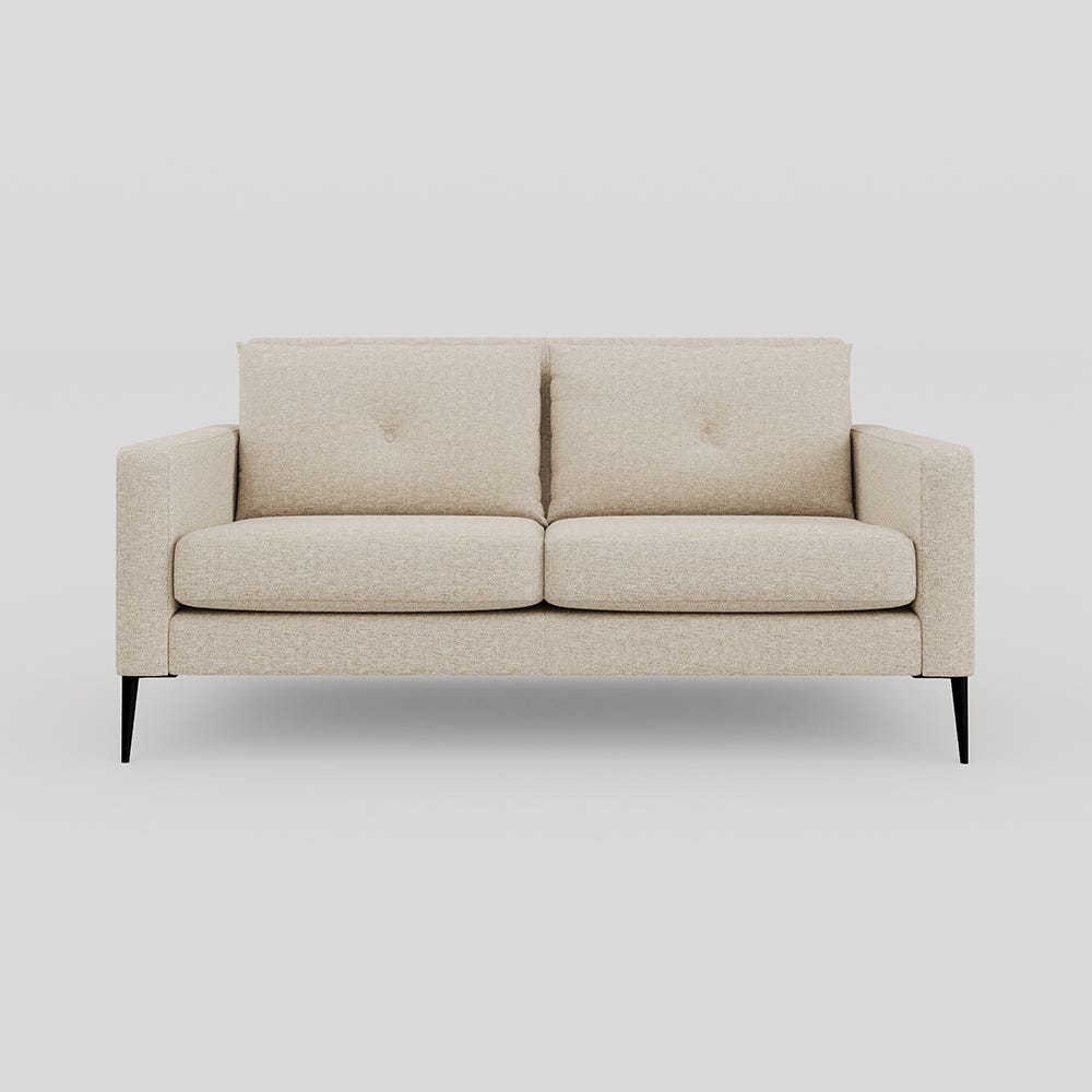 Heal's Brunel 2 Str Sofa Tassuta Oatmeal Black Feet