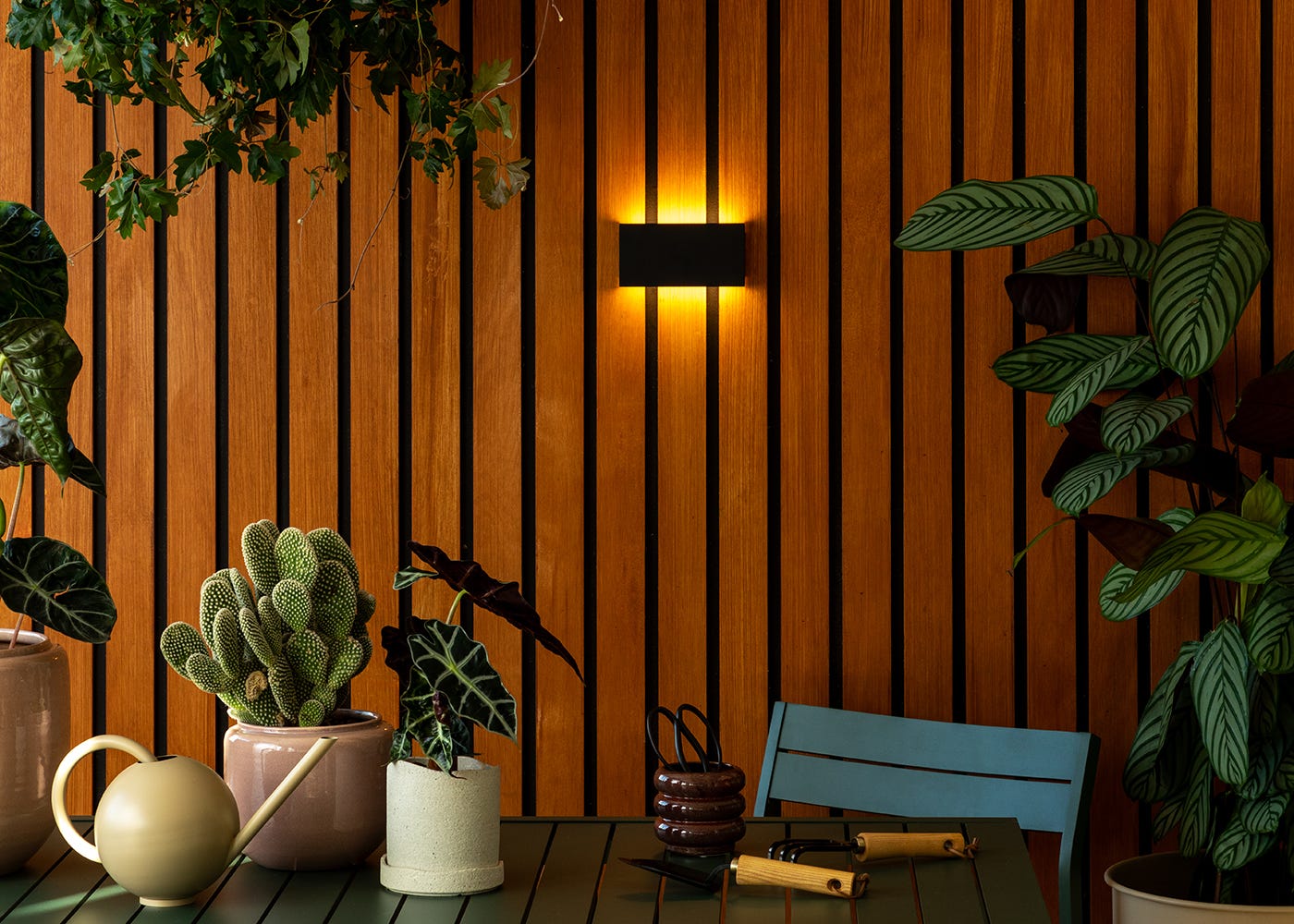 Heal's Outdoor or Bathroom LED Wall Light Rectangle White 3
