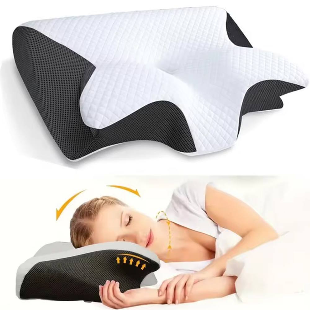 Kelvenix Ergonomic Memory Foam Pillow For Cervical Neck Shoulder