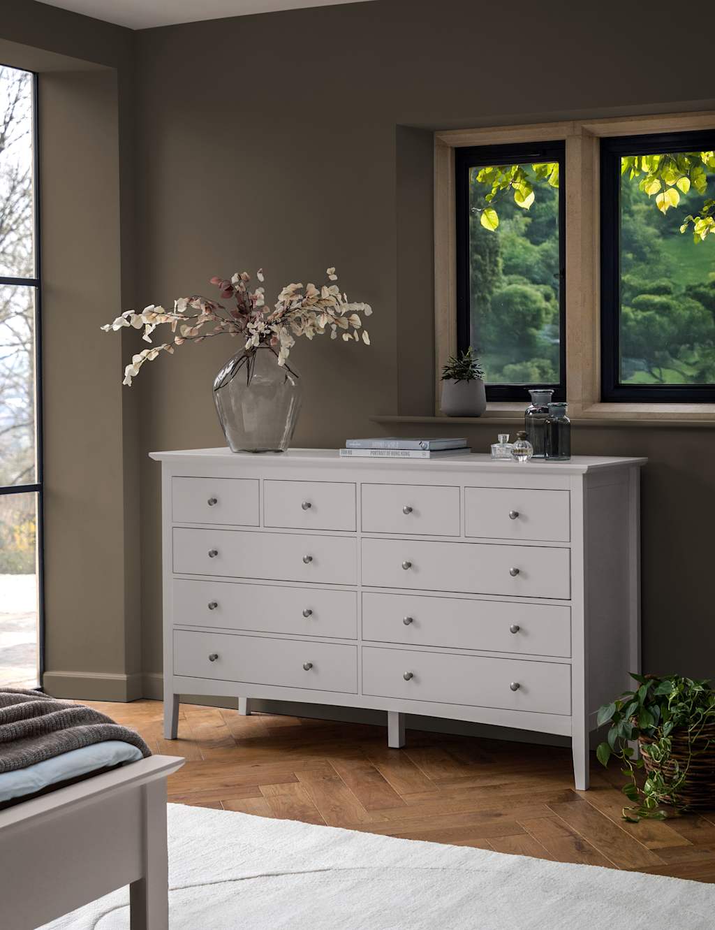Gallery Direct Hastings Grey 10 Drawer Chest Grey