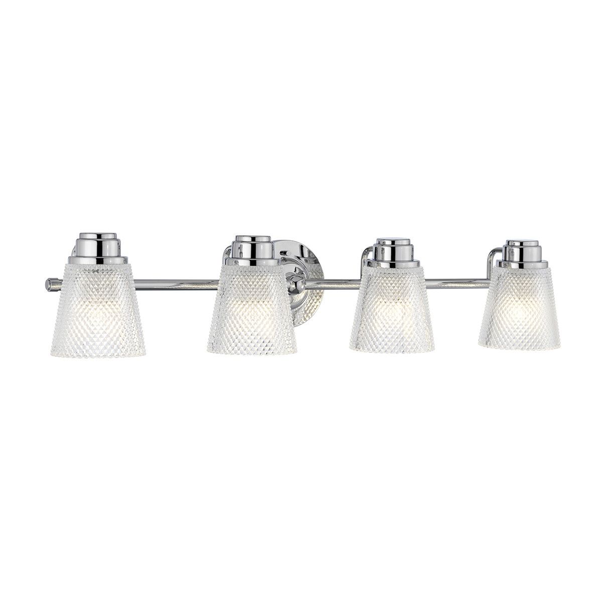Netlighting Hudson 4 Light Wall Light Polished Chrome IP44 in Grey