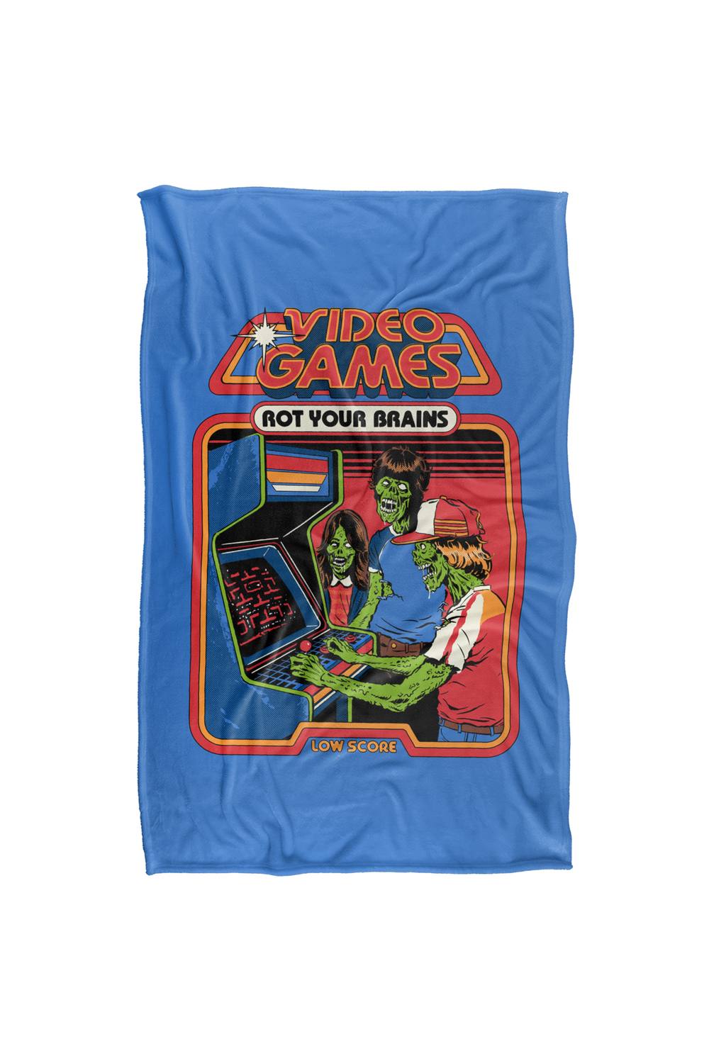 Steven Rhodes Video Games Rot Your Brains Super Soft Throw Blanket