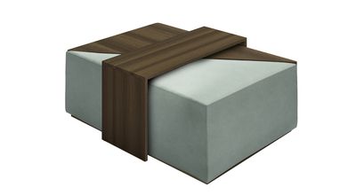 Astaire Modular Coffee Table Set Footstool in Sage Smart Velvet - sofa.com