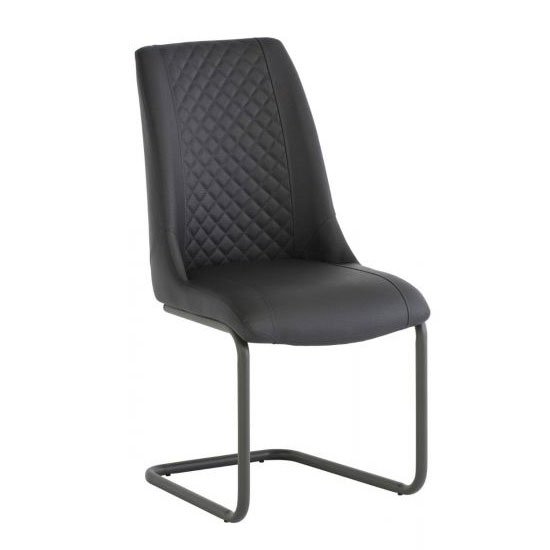 Ravello Faux Leather Dining Chair In Grey