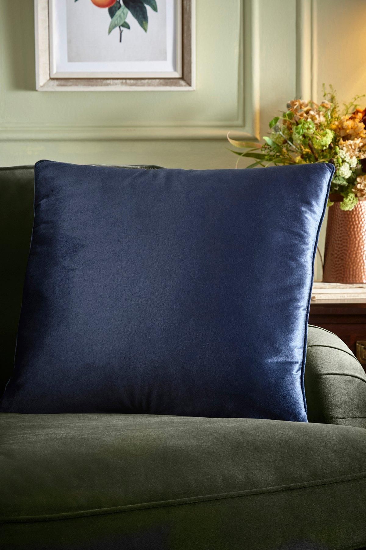 Appletree 'Harlan' Velvet Filled Cushion in Navy