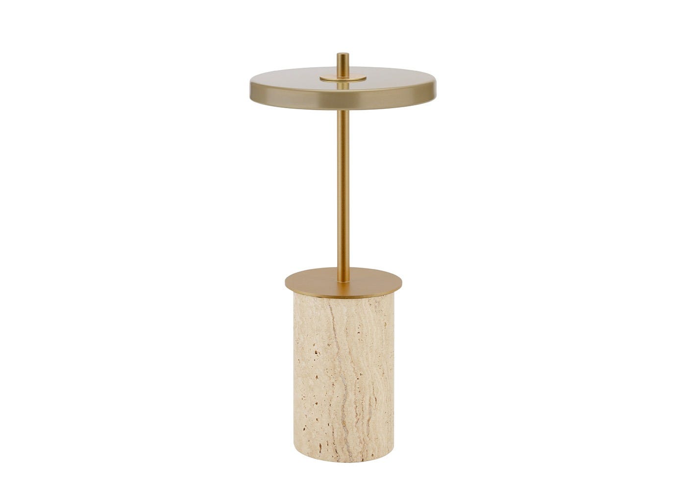 Umage Asteria LED Move Mini Portable Lamp Travertine/Brass