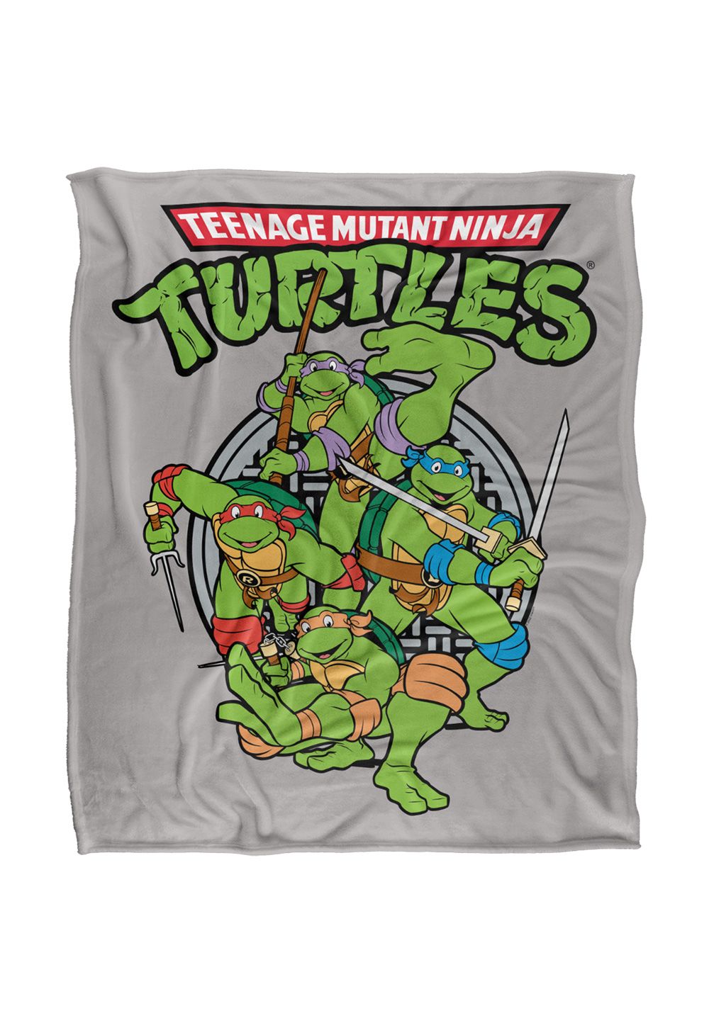 Teenage Mutant Ninja Turtles TMNT Group Silky Touch Super Soft Throw Blanket 152 X 127 cm in White