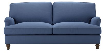 Bluebell 3 Seat Sofa Bed in Oxford Blue Brushed Linen Cotton - sofa.com